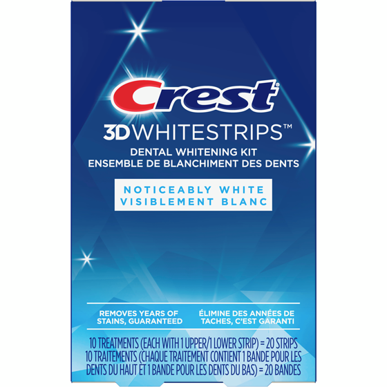 Crest Ensemble de blanchiment des dents à domicile Whitestrips Visiblement blanc, 10 traitements 10 ea, 3,20 $/1ch