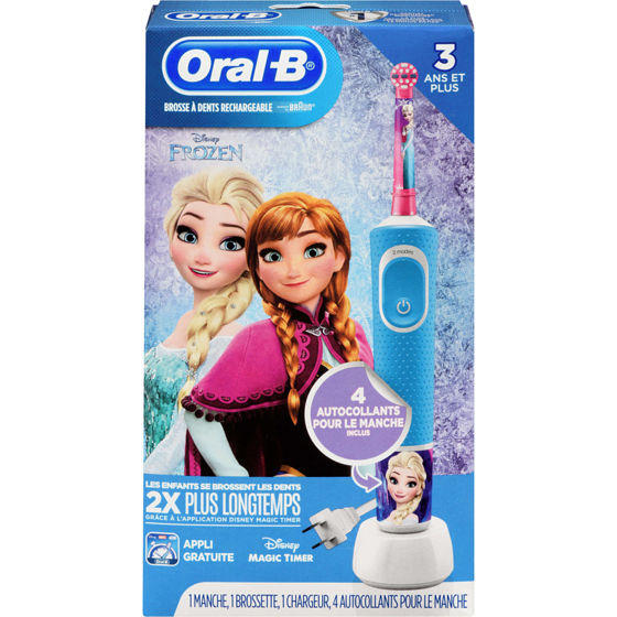 Oral-B Brosse à dents électrique pour enfants, La Reine des neiges de Disney, enfants de 3 ans et plus 1 ea, 59,99 $/1ch