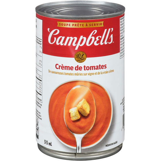 Campbell’s Crème de tomates prête à déguster 515 ml, 0,77 $/100ml