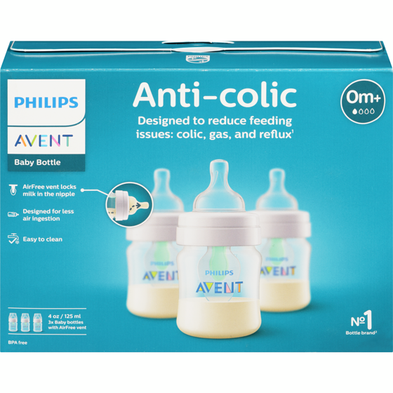 Philips Baby Bottle Anti-Colic 125 Ml 0m+ 3 ea, $8.50/1ea