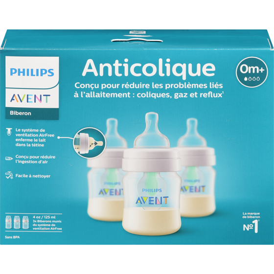 Phillips Biberon anticolique 125 ml 0m+ 3 ea, 8,33 $/1ch