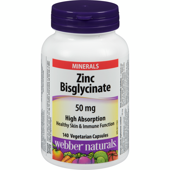 Webber Naturals Zinc Bisglycinate 50 Mg 140 ea, $0.11/1ea