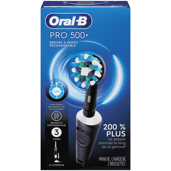 Oral-B 500+ Brosse à dents rechargeable 1 ea, 59,99 $/1ch