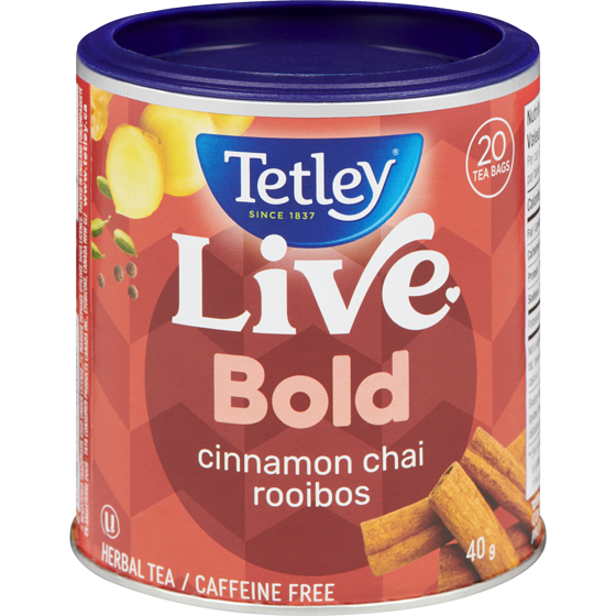 Tetley Herbal Tea Live Bold Cinnamon Chai Rooibos 20 ea, $0.22/1ea