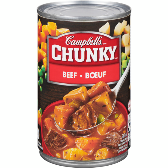 Campbell's Chunky Beef 515 ml, $0.44/100ml