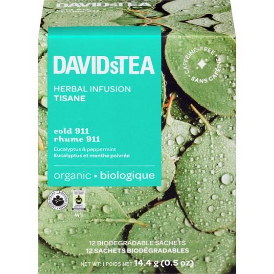 DAVIDsTEA Tisane rhume 911 biologique 14.4 g, 76,32 $/100g