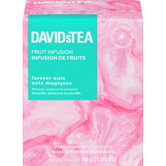 DAVIDsTEA Fruit Infusion Forever Nuts 30 g, $36.63/100g