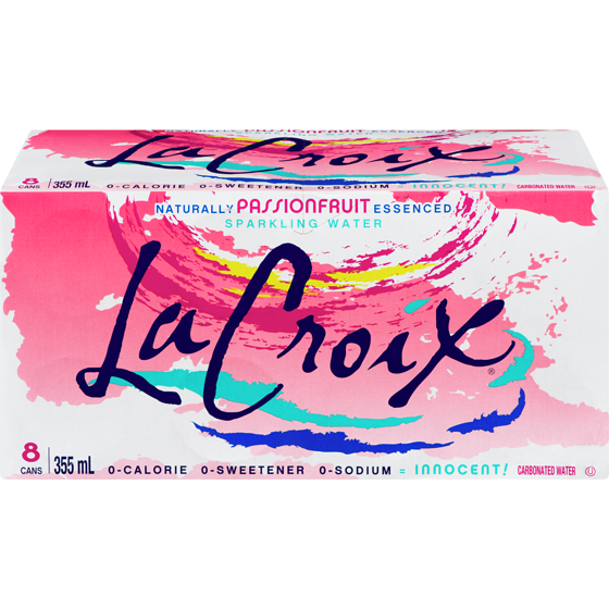 Lacroix Beverage Sparkling Water Beverage Naturally Passionfruit Essenced 8x355.0 ml, $0.23/100ml
