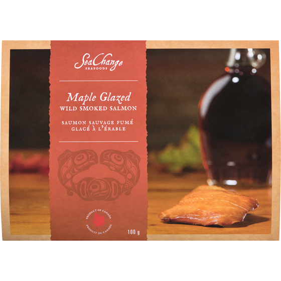 SeaChange Seafoods Wild Smoked Salmon Maple Glazed 100 g, $14.49/100g