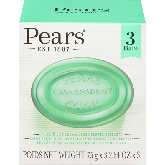 Pears Savon transparent 3x75.0 g, 1,68 $/100g