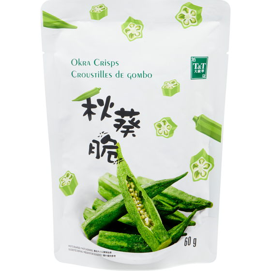 T&T Okra Crisps 60 g, $4.65/100g