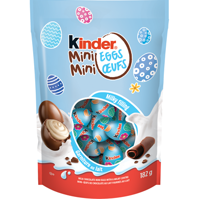 Kinder Chocolate Mini-Eggs, individually wrapped chocolate covered mini eggs with a milky centre, Easter Chocolate, Easter Eggs 182 g, $3.85/100g