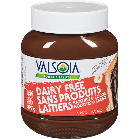 Valsoia Dairy Free Cocoa & Hazelnut Spread 397 g, $2.52/100g