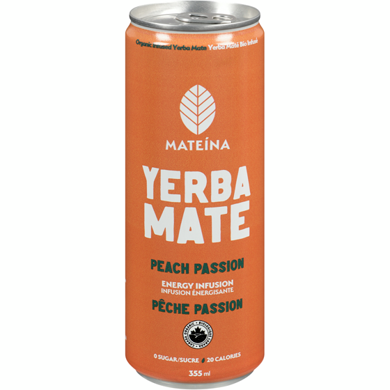 MATEINA Yerba Mate Energy Infusion Peach Passion Organic 355 ml, $1.26/100ml