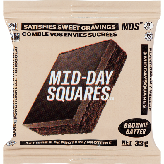 Midday Squares Chocolate Bar, Brownie Batter 33 g, $8.45/100g