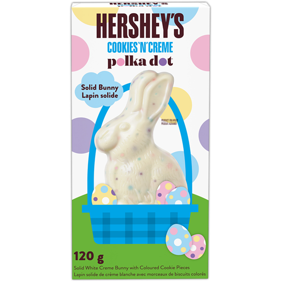 Hershey's Cookies 'N' Creme Polka Dot Bunny 120 g, $5.83/100g