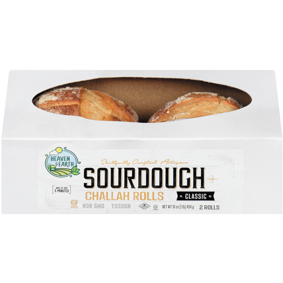 Heaven & Earth Sourdough Challah Rolls Classic 454 g, $3.52/100g