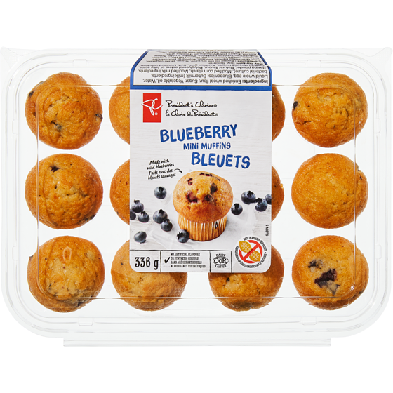 le Choix du Président Mini muffins aux bleuets 336 g, 1,49 $/100g