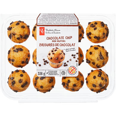 President's Choice Chocolate Chip Mini Muffins 336 g, $1.79/100g