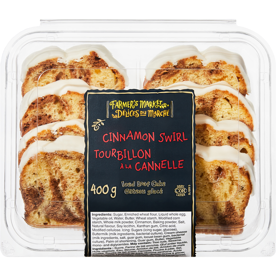 Délices du Marché Gâteau glacé tourbillon à la cannelle 400 g, 1,50 $/100g