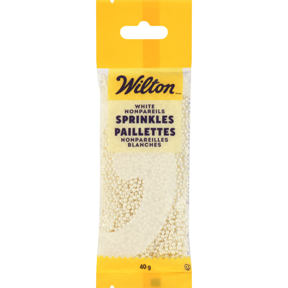 Wilton Sachet de paillettes nonpareilles blanches, 40 g    40 g, 4,48 $/100g