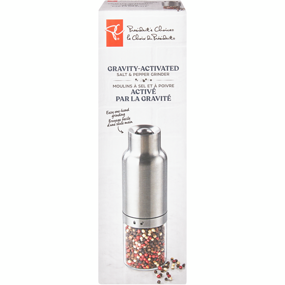 President's Choice Stainless Steel Gravity Grinder 1 ea, $20.00/1ea