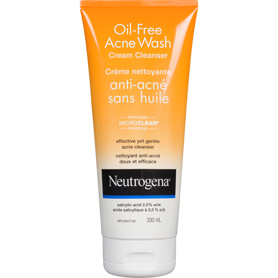 Neutrogena Cream Cleanser Oil-Free Acne Wash 200 ml, $5.40/100ml