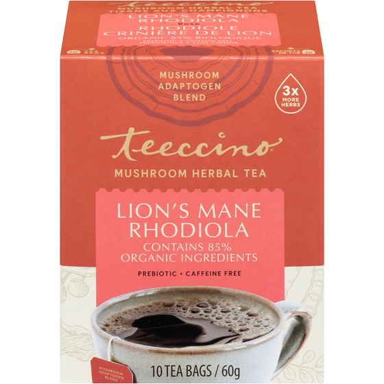 Teeccino Mushroom Herbal Tea Lion's Mane Rhodiola 60 g, $19.98/100g