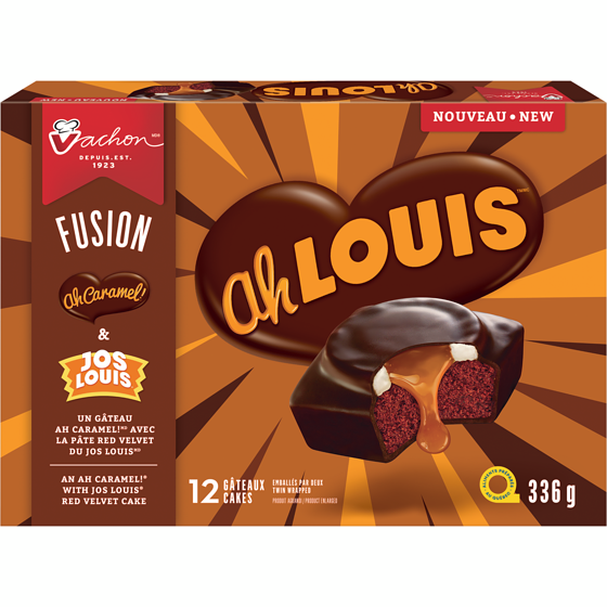 Vachon Gâteaux Ah LouisMC de Vachonᴹᴰ au caramel et à la pâte Red Velvet 336 g, 1,48 $/100g