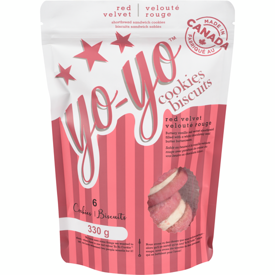 null Shortbread Sandwich Cookies Red Velvet 330 g, $2.72/100g