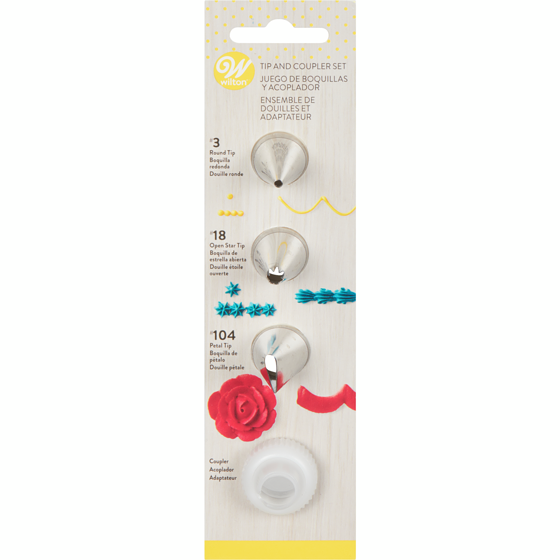 Wilton Basic Decorating Tip Set, 4-Piece 4 ea, $1.50/1ea