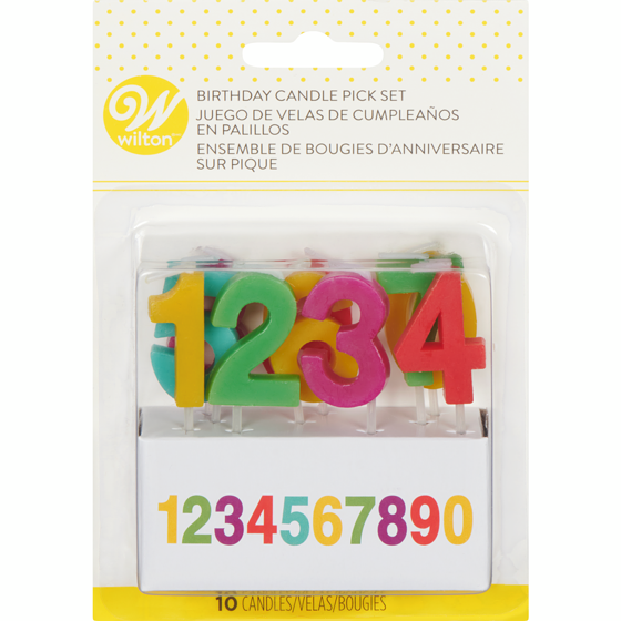 Wilton Ensemble de Bougies d'Anniversaire sur Pique 10 ea, 0,40 $/1ch
