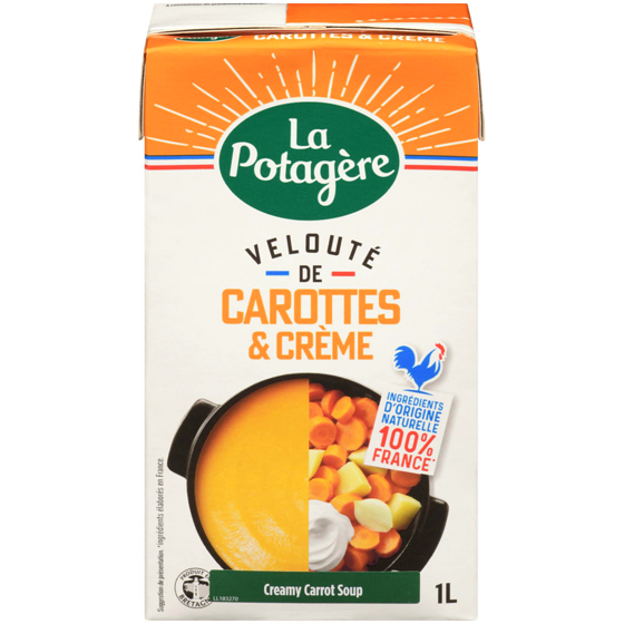 La Potagere Creamy Carrot Soup 1 l, $0.68/100ml