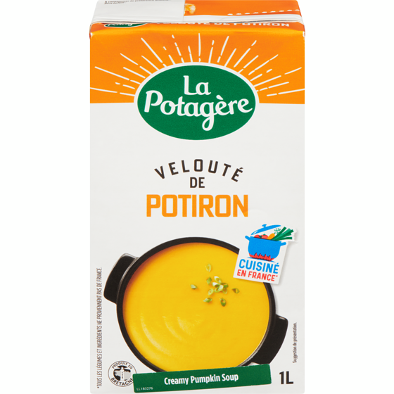 La Potagere Creamy Pumpkin Soup 1 l, $0.68/100ml