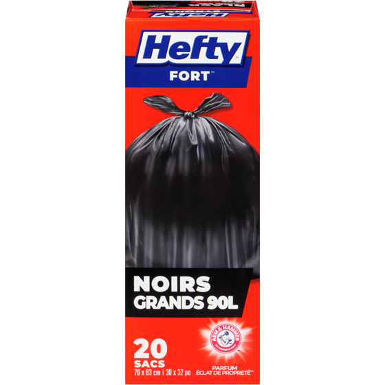 Hefty Fort sacs à ordures à rabat facile grands 77 l 20 ea, 0,38 $/1ch