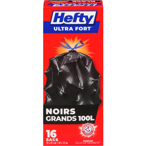 Hefty Ultra fort sacs à ordures à cordon grands 77 l 16 ea, 0,47 $/1ch