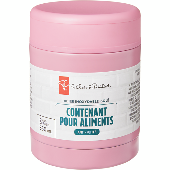 le Choix du Président Contenant pour aliments PC, 350 ml, rose 1 ea, 15,00 $/1ch