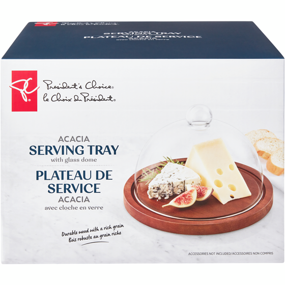 President's Choice Acacia Domed Tray 1 ea, $40.00/1ea