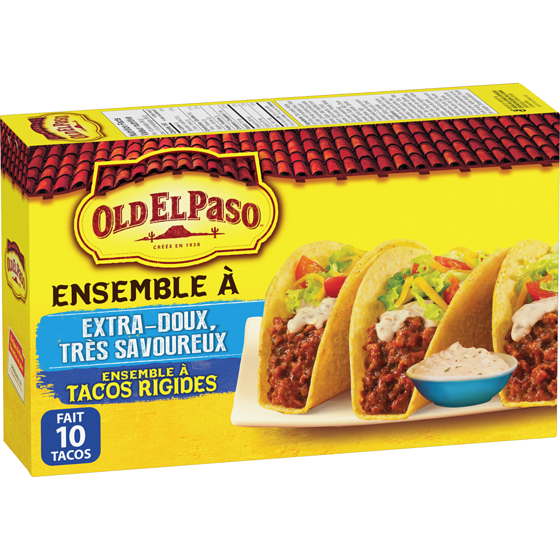 Old El Paso Ensemble à tacos rigides Extra-doux, très savoureux 330 g, 1,36 $/100g