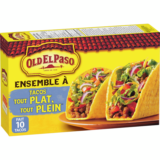 Old El Paso Stand N' Stuff tacos, kit de dîner, 10 tacos 250 g, 2,60 $/100g