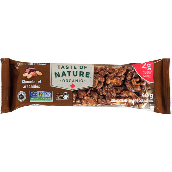 Taste of Nature Snack Bars Chocolate Peanut 40 g, $5.73/100g