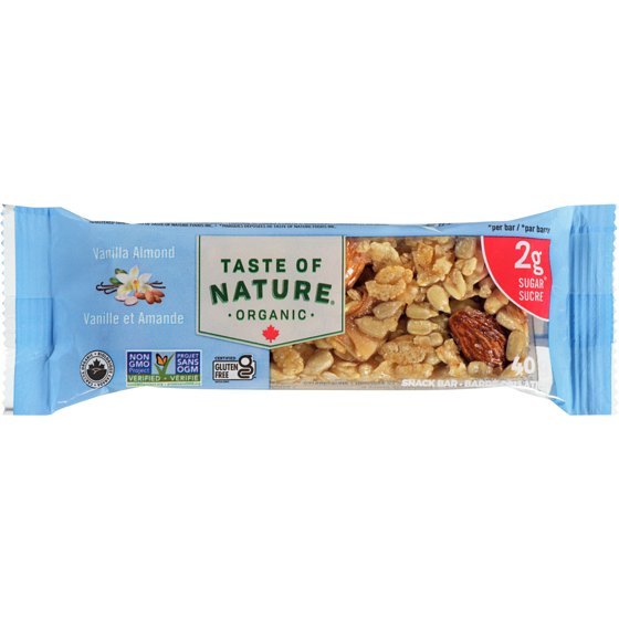 Taste of Nature Snack Bars Vanilla Almond, 16 Bars 16x40.0 g, $5.00/100g