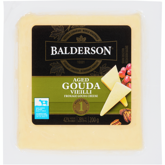 Balderson 1 Year Aged Gouda Cheese 200 g, $4.65/100g