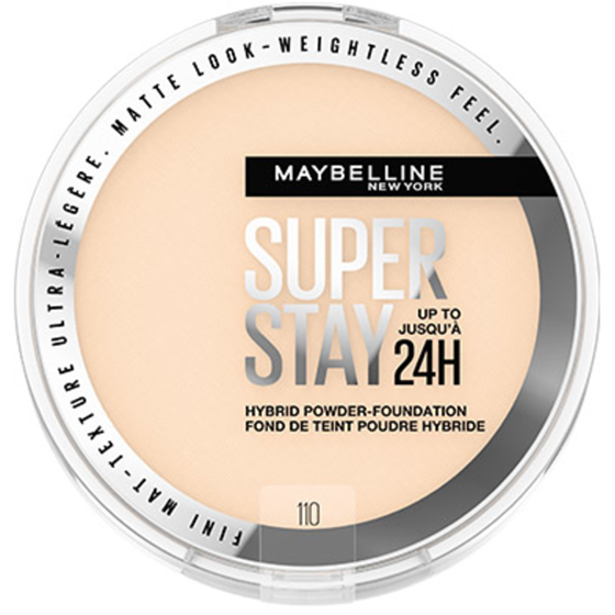 Maybelline Super Stay 24 Hour Hybrid Powder Foundation, Waterproof, Vegan, Mattifying, 110 6 g, $283.17/100g