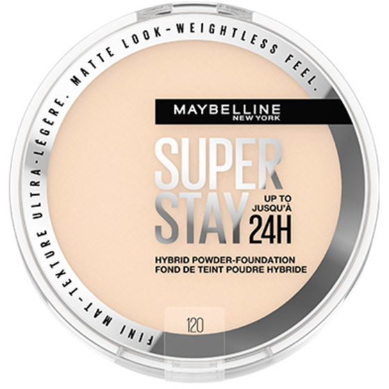 Maybelline Super Stay 24 Hour Hybrid Powder Foundation, Waterproof, Vegan, Mattifying, 120 6 g, $283.17/100g