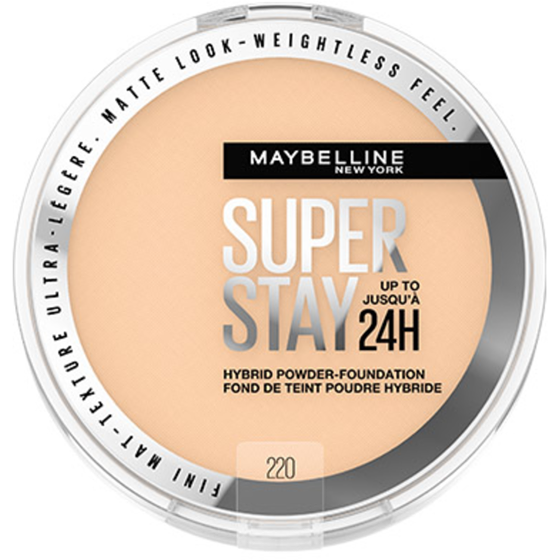 Maybelline Super Stay 24 Hour Hybrid Powder Foundation, Waterproof, Vegan, Mattifying, 220 6 g, $283.17/100g