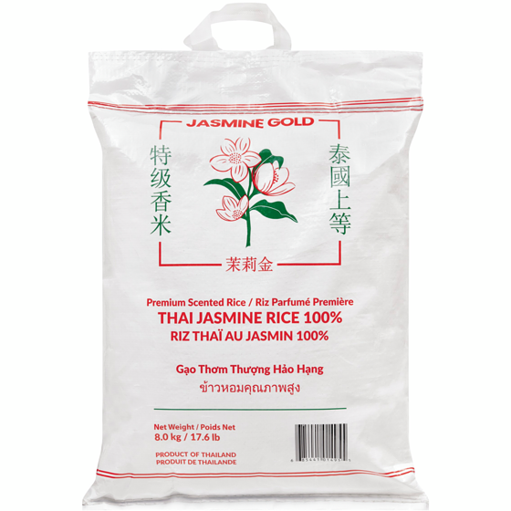 Jasmine Gold Thai Jasmine Rice 8 kg, $0.25/100g