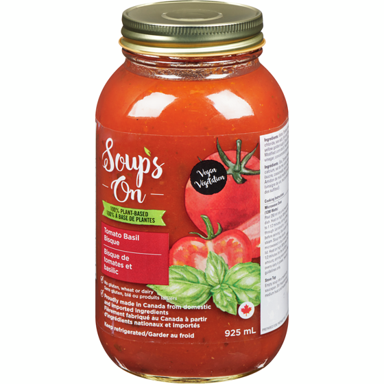 Soup’s On Soup Bisque de tomates et basilic 925 ml, 1,19 $/100ml