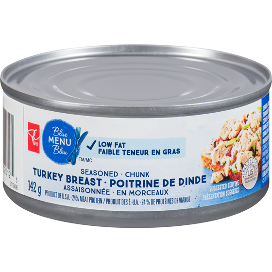 PC Blue Menu Blue Menu Turkey Breast Seasoned Chunk 142 g, $2.46/100g