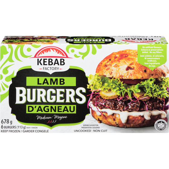 Kebab Factory Lamb Burgers Medium 678 g, $2.06/100g